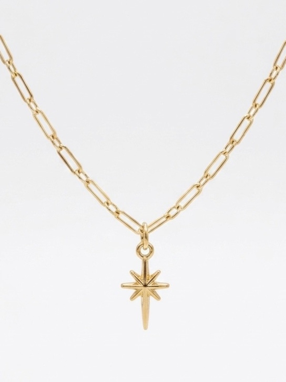 Gold Starburst Pendant Necklace